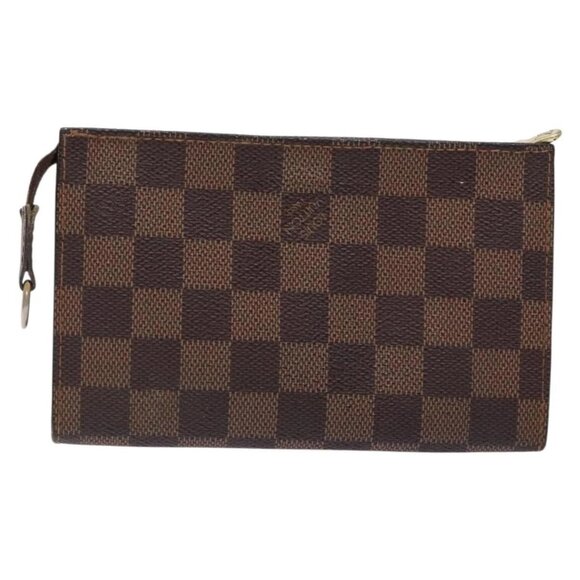 LOUIS VUITTON Damier Ebene Marais Pouch LV Auth - Picture 1 of 16